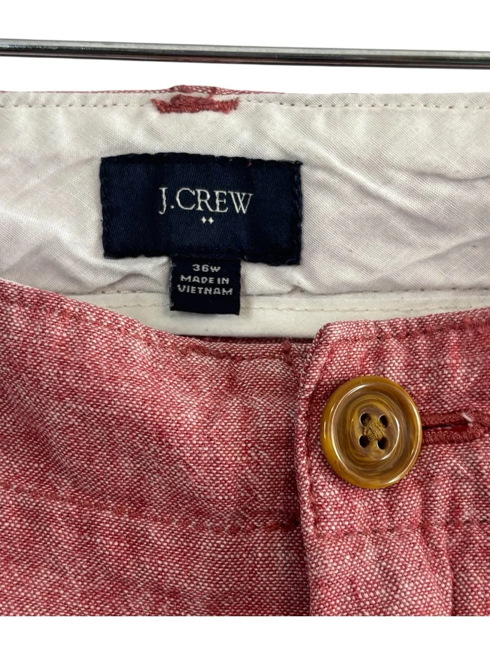J crew Rustic Red linen blend beach short 9” men’s size 36